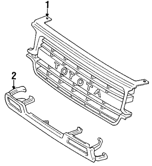 Grille & Components for 1993 Toyota Land Cruiser #0