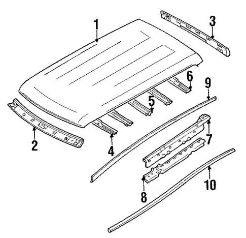 Roof & Components for 1998 Mazda MPV #1