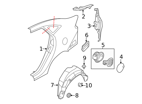 Quarter Panel & Components for 2015 Ford Fiesta #0