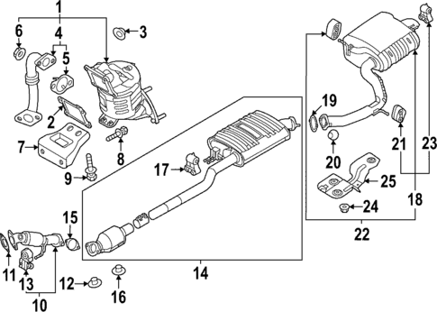 Exhaust Manifold for 2022 Hyundai Santa Fe #0
