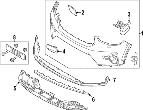 Ifunplus Front Left & Right Bumper Bar Retainer Brackets For Honda Civic 2022-2023