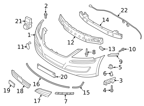 Bumper & Components - Front for 2015 Hyundai Equus #0