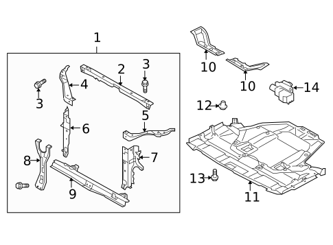 Radiator Support for 2011 Subaru Legacy #0