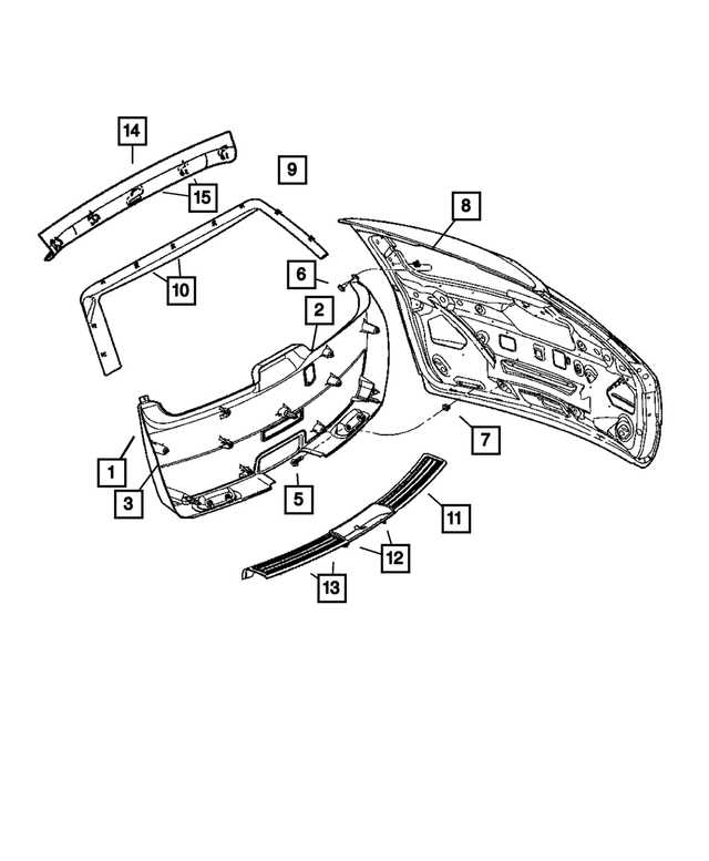 « TW51BDAAH – Interior Trim : Garniture De Hayon Inférieure Panneau pour Mopar Image »