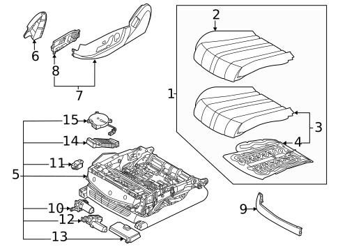 Driver Seat Components for 2023 Genesis GV80 #0