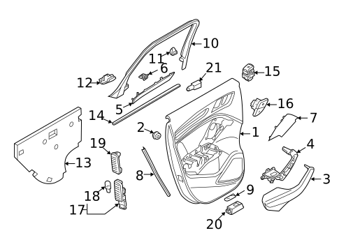 Interior Trim - Door for 2018 Audi A3 Quattro #1