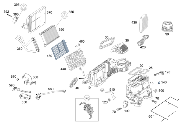 2058307000 - Heating and Ventilation: Distributor Housing for Mercedes-Benz Image image