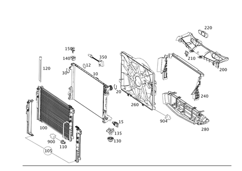 Cooler, Mount and Cover for 2010 Mercedes-Benz GLK350 #0