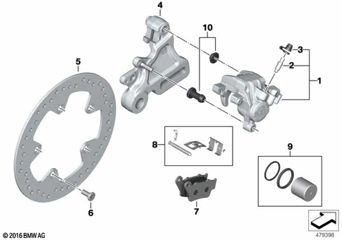 Rear Wheel Brake for 2020 BMW-Motorrad G 310 GS #0