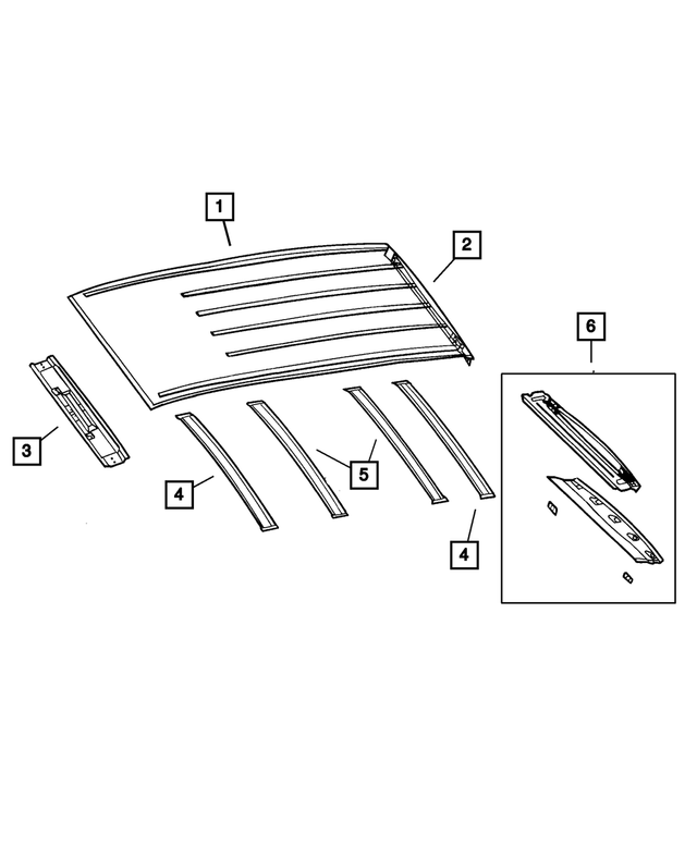 4860674AB - Body Sheet Metal Except Doors: Windshield Frame for Mopar Image