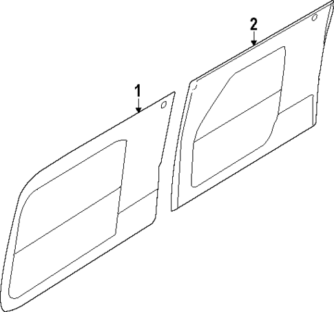 Glass - Side Door for 2025 Ford Transit-350 #1