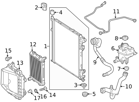Radiator & Components for 2016 Mercedes-Benz GLE450 AMG #4