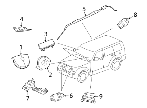 Air Bag Components for 2010 Jeep Liberty #0