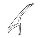 15033197 - Body: Windshield Pillar Trim for Chevrolet: Express 1500, Express 2500, Express 3500, P30 | GMC: Savana 1500, Savana 2500, Savana 3500 Image