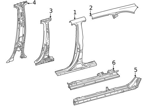 Center Pillar & Rocker for 2022 Toyota Highlander #0
