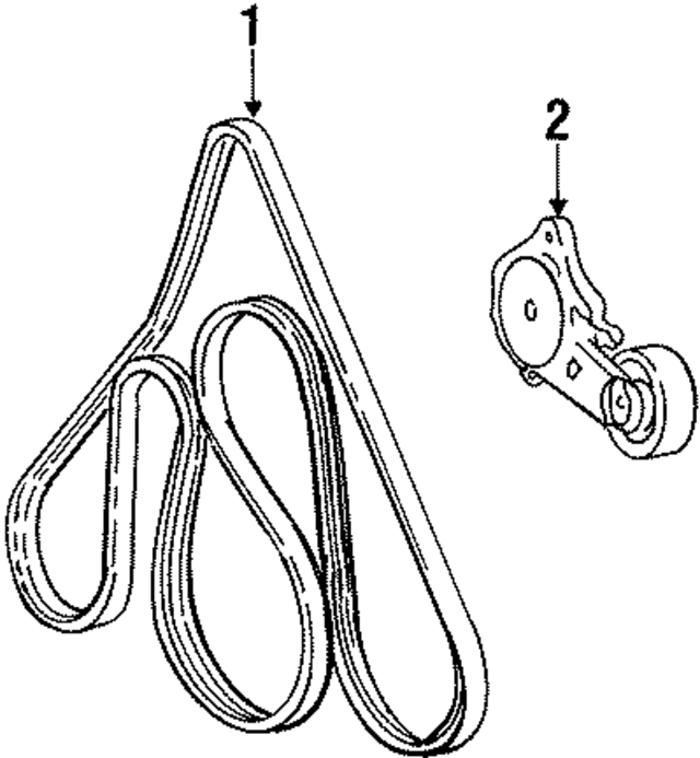 JK6963A - Belts &amp; Cooling: Serpentine Belt for Ford: Thunderbird | Mercury: Cougar Image