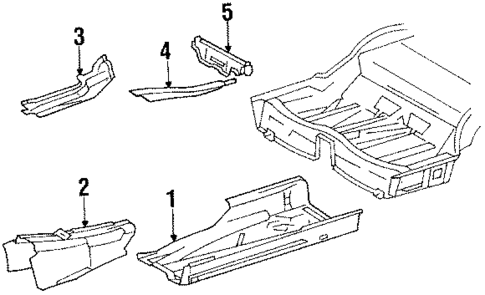 Floor & Rails for 1992 Mercedes-Benz 300TE #0