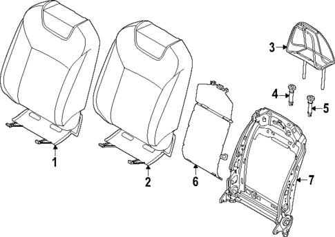 Passenger Seat Components for 2025 Nissan Murano #1