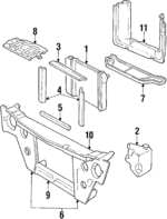 10067320 - Cooling System: Upper Tie Bar for Chevrolet: Chevette | Pontiac: T1000 Image