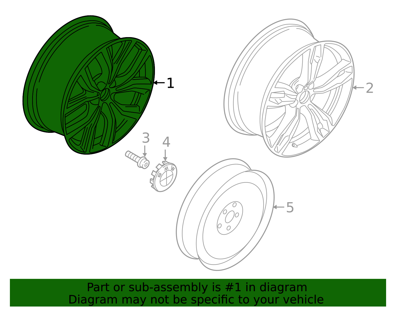 36116851785 - 2016-2023 BMW Wheel, Alloy (36-11-6-851-785) | BMW