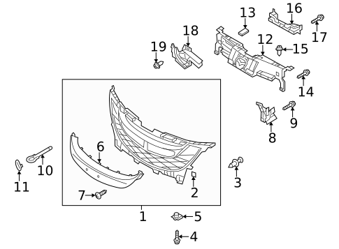 Grille & Components for 2012 Mazda 5 #0