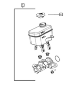 68004467AD - Service Brakes: Brake Master Cylinder for Mopar Image