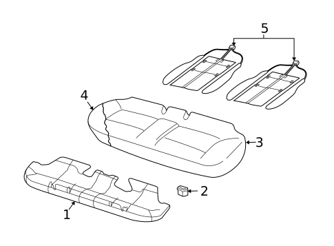 Rear Seat Components for 2005 Audi S4 #5