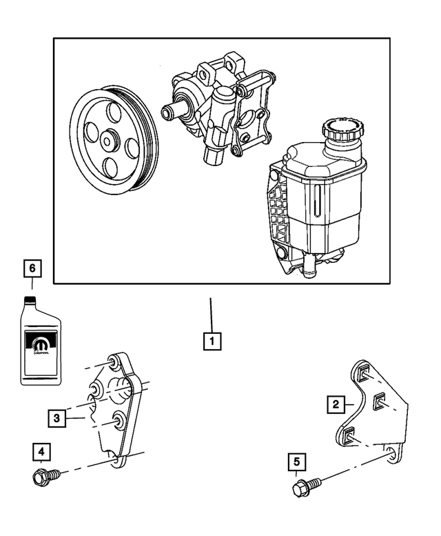 68070908AD - Steering: Power Steering Pump for Mopar Image
