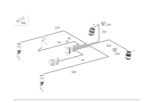 Line Routing for Air Suspension for 2023 Mercedes-Benz AMG GT 63 S #0