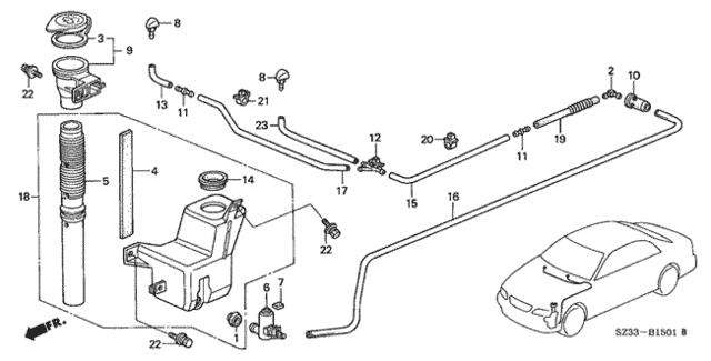 Windshield Washer ('00-'03) for 2001 Acura RL #0