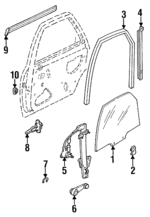 F4BZ5825712B - Body: Door Glass for Ford: Aspire Image
