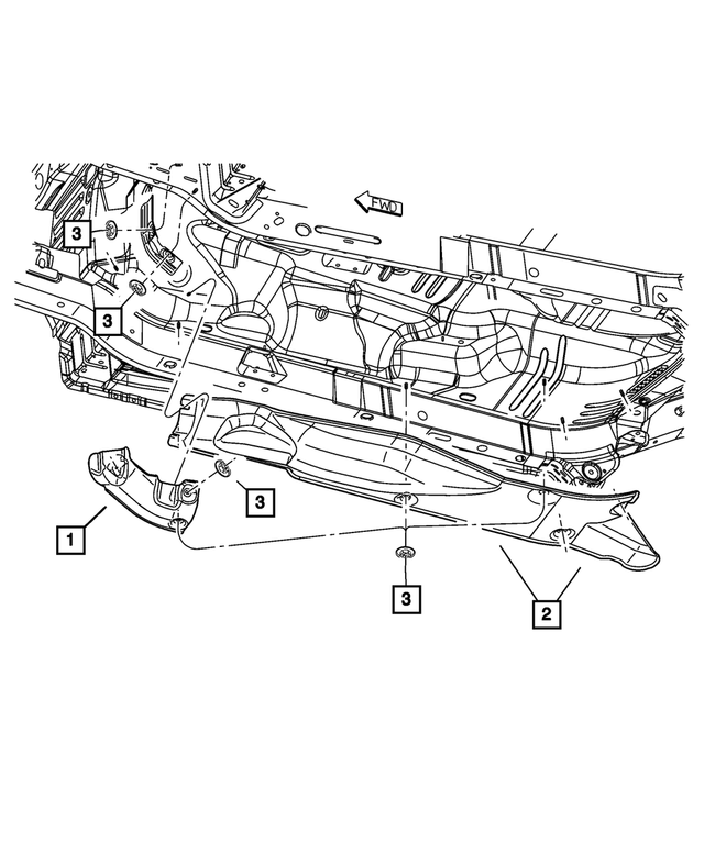 55157488AD - Exhaust: Floor Pan Shield for Mopar Image