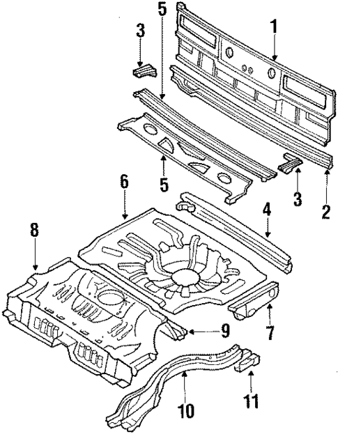Rear Upper Body for 1988 Nissan Maxima #0