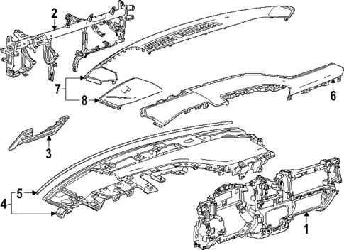 Instrument Panel for 2025 GMC Sierra 3500 HD #1