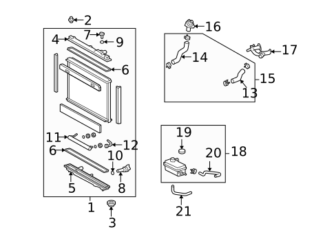Radiator & Components for 2012 Lexus LS460 #1