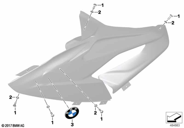 51148164924 - Frame and Mounting Parts: Badge - D=58mm for BMW-Motorrad Image