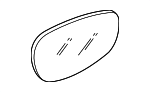 CC45691G7 - Body: Mirror Glass for Mazda: 5, CX-7, CX-9 Image