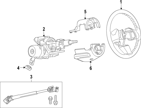 Steering Column for 2019 Fiat 500L #0