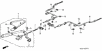 47105S04A01ZB - Chassis: LEVER ASSY., PARKING BRAKE *NH178L* (EXCEL CHARCOAL) for Honda Image