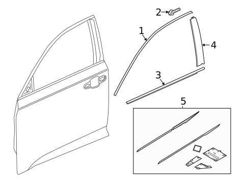 Exterior Trim - Front Door for 2021 Honda Accord #0