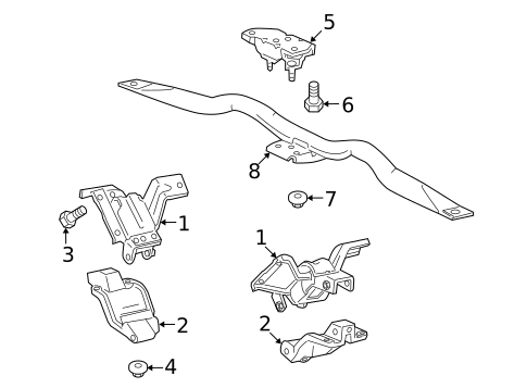 Engine & Trans Mounting for 2004 Mercury Marauder #0