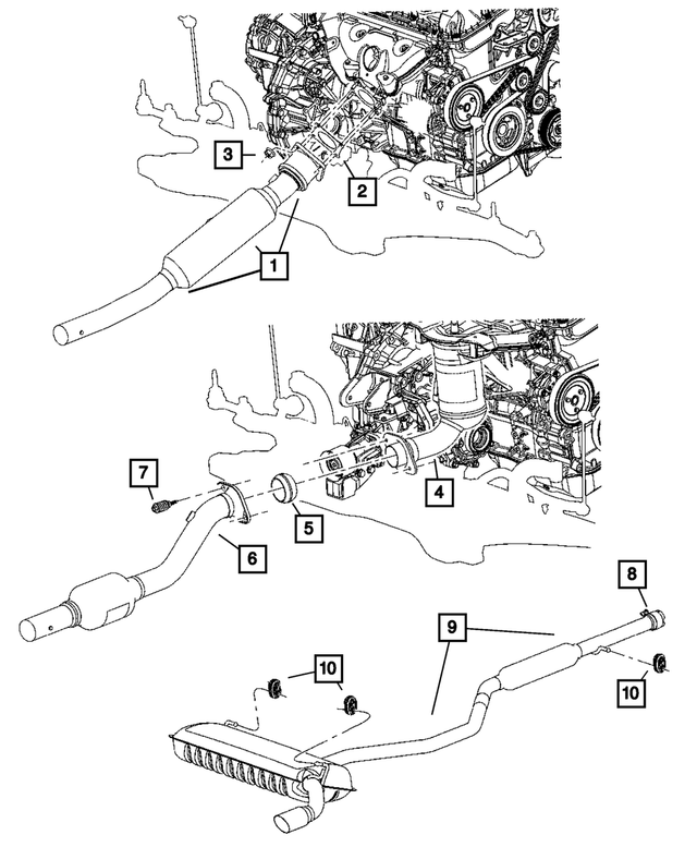 5105125AL - Exhaust: Resonator And Tailpipe Muffler for Mopar Image