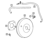 5105153AK - Brakes: Brake Booster Vacuum Hose, Left Hand Drive for Mopar Image