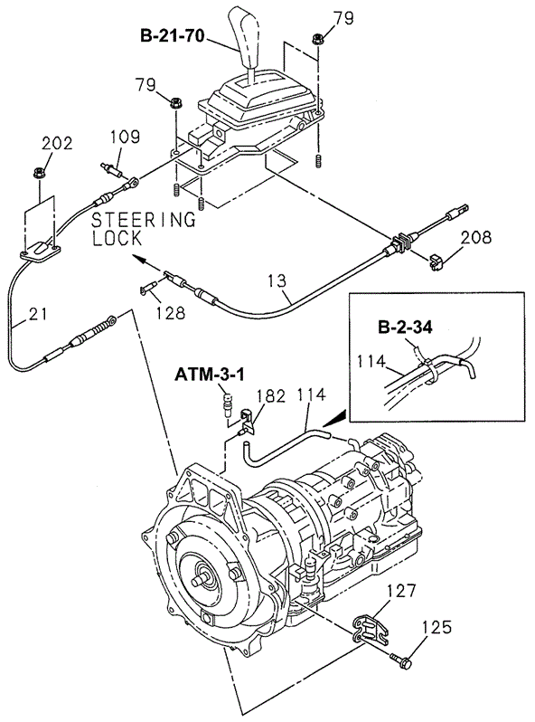 Select Lever Cables for 2002 Honda Passport #0