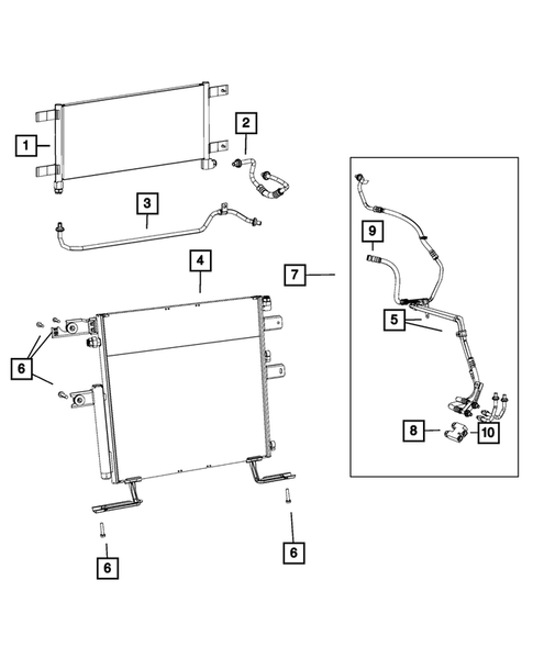 Transmission Oil Cooler, and Lines for 2013 Ram 2500 #0