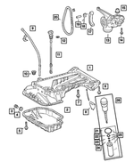 5097784AA - Engine 3.2L Single Over Head Cam 18 Valve V-6 [EGX]: Oil Pan, Upper for Mopar Image