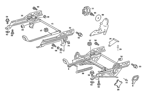 Seat Adjuster for 1988 Mercedes-Benz 190E #0