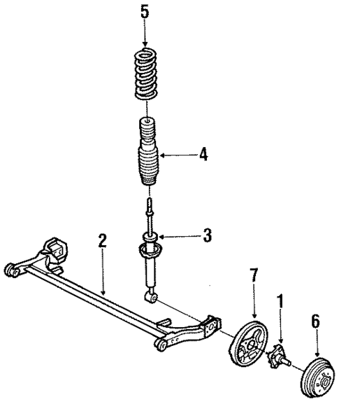 Rear Suspension for 1990 Ford Festiva #1