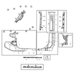 6MW38TX7AC - Interior Trim: B Pillar Upper Molding, Right for Mopar Image
