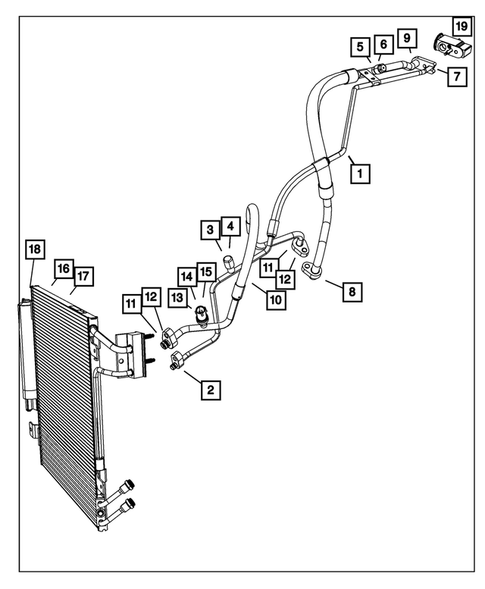 Air Conditioner and Heater Plumbing for 2009 Jeep Wrangler #1